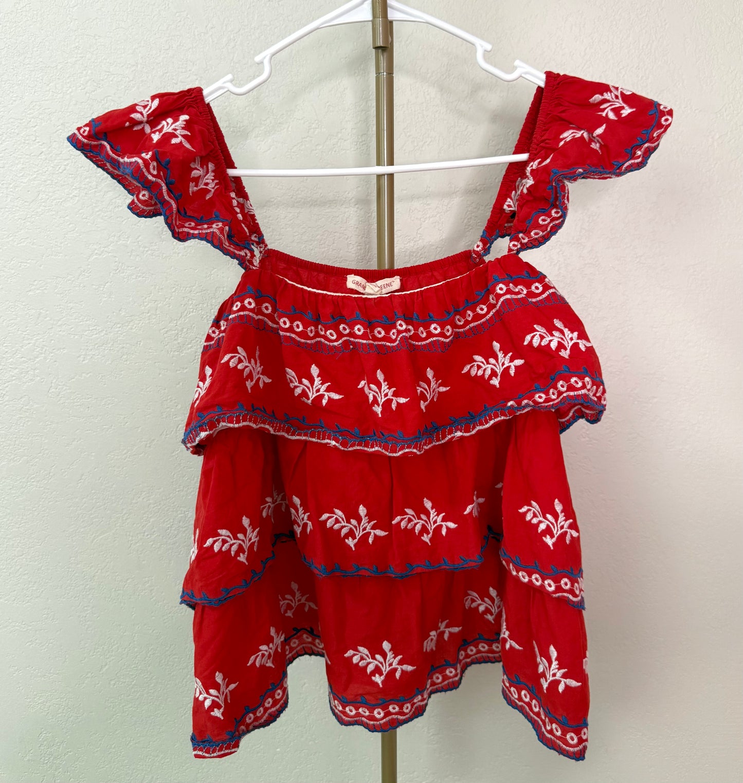 Grand & Green Boutique Top - Large ( Embroidered - Medium/Large Fit)