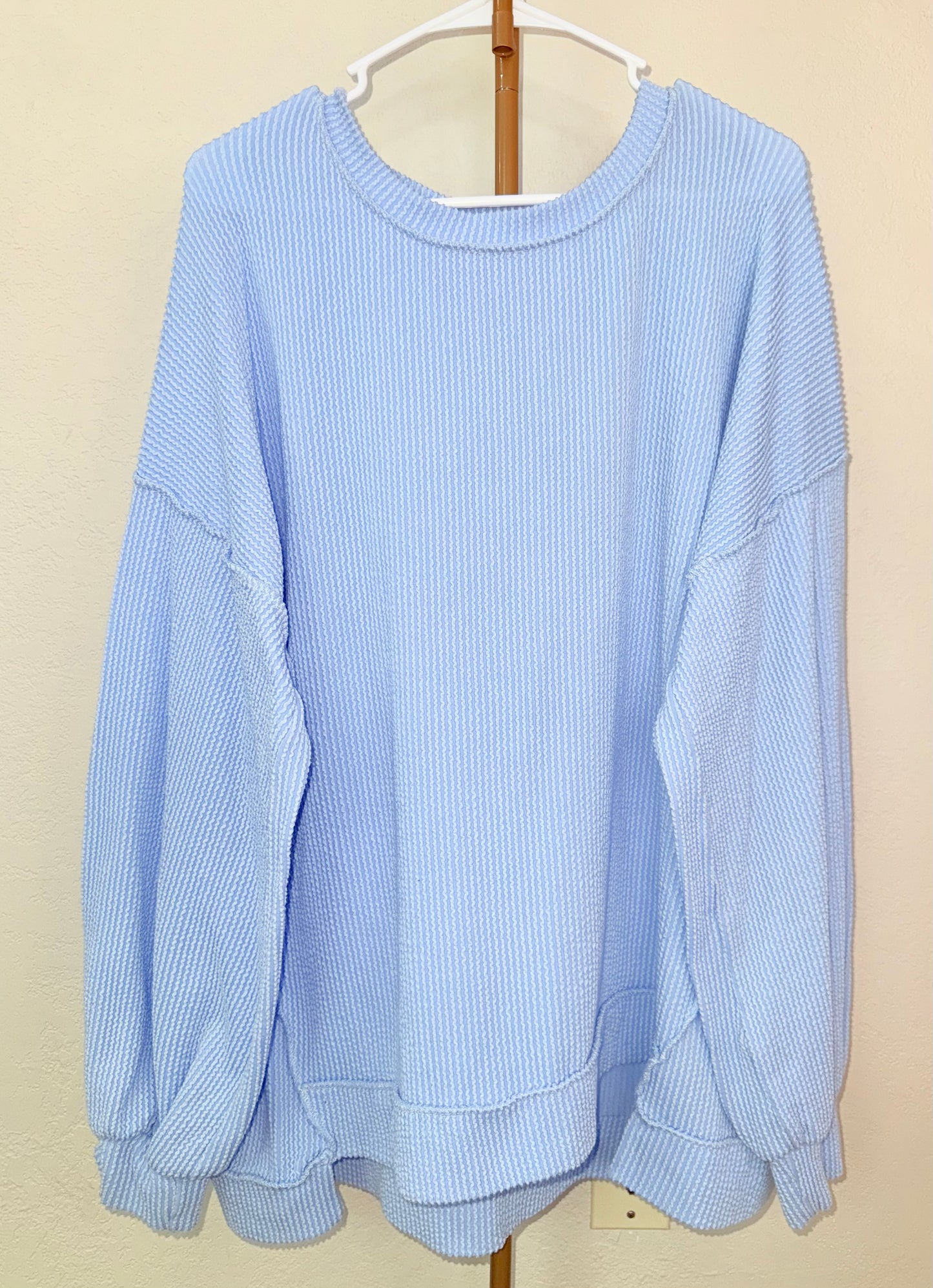 As Revival Ribbed Long Sleeve - Medium (Altar'd State - Very Oversized)