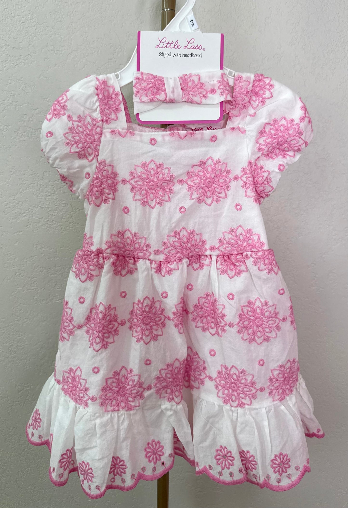 Little Lass Dress - 18 Months (Comes With Headband)