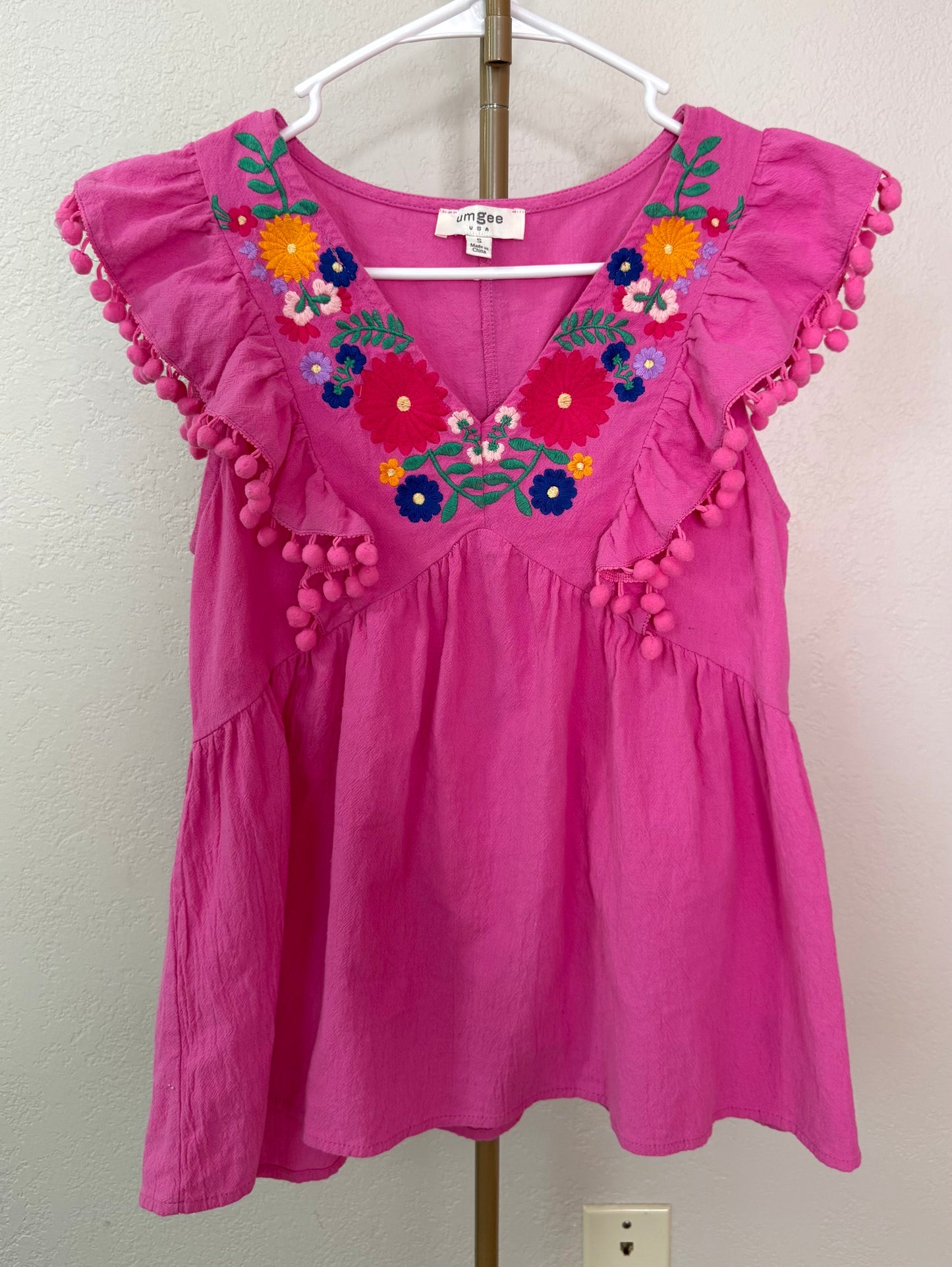 Umgee Boutique Top - Small (Embroidered)