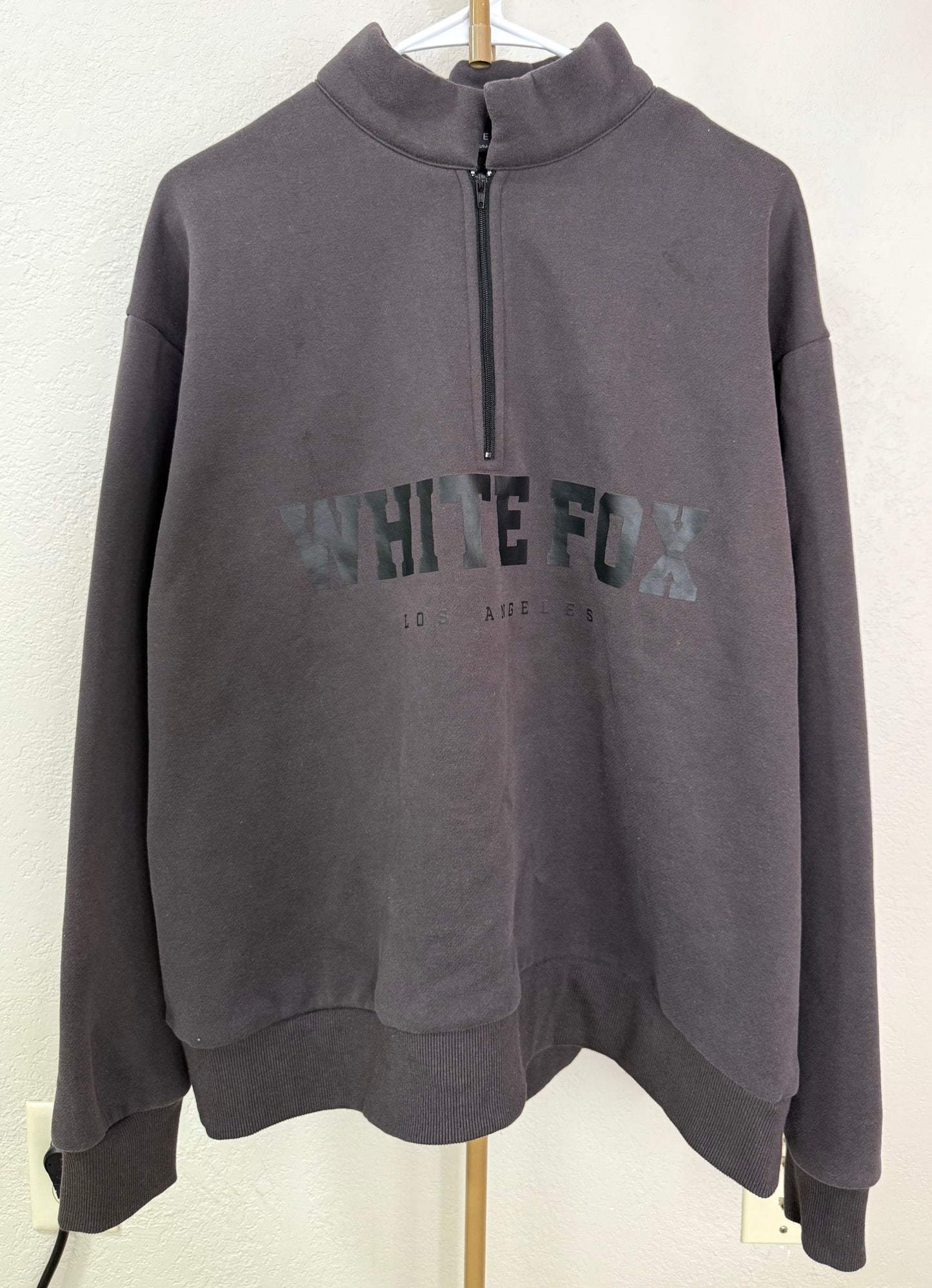 White Fox Quarter Zip Jacket - S/M