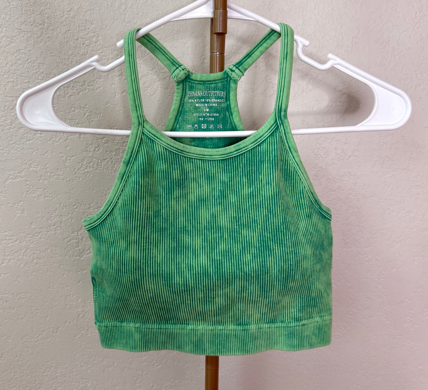 Zenana Ribbed Bralette - S/M (With Padding)