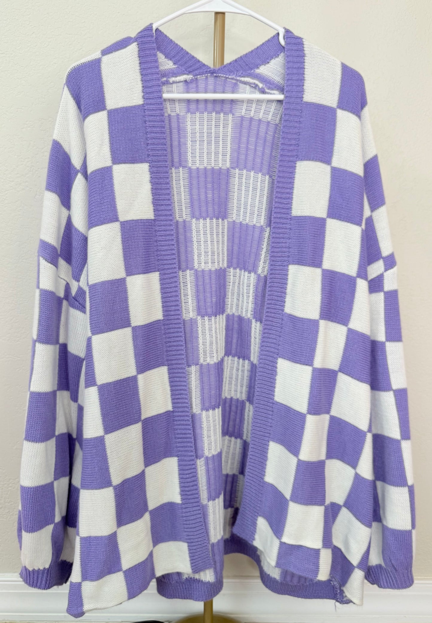 Checkered Cardigan - 1XL