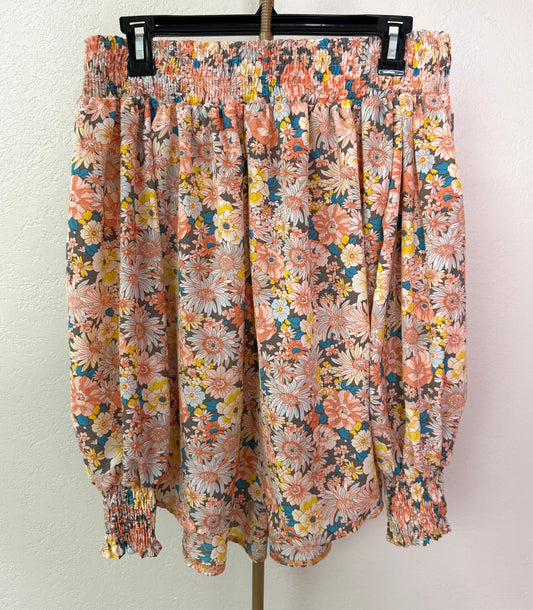 Floral Top - Medium (Off The Shoulder)