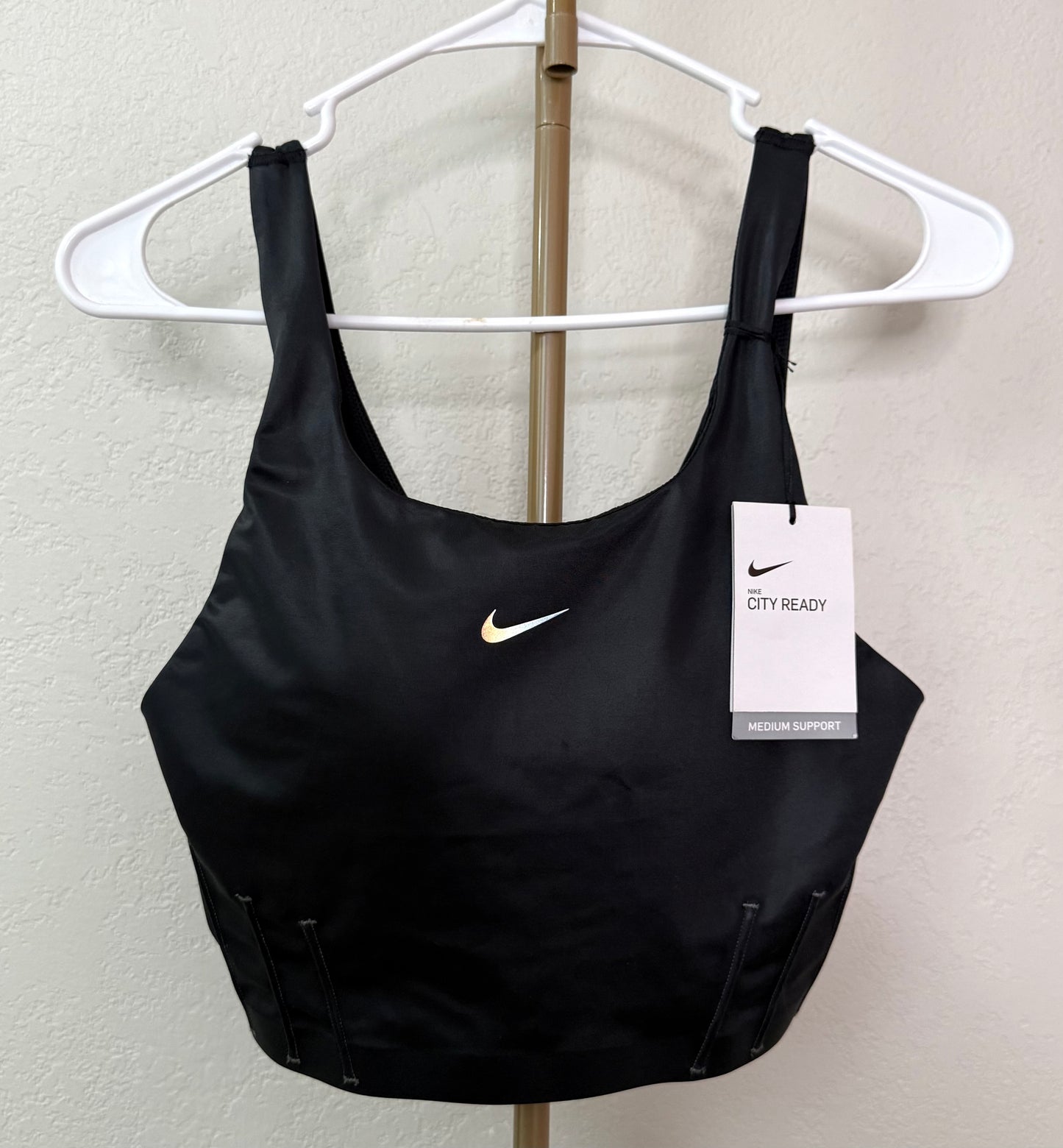 NWT Nike City Ready All Black Sports Bra - Medium ($75 New)