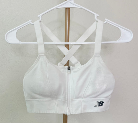 New Balance Zip Up Sports Bra - Small (With Padding)