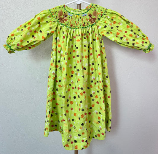Mom & Me Smocked Squirrel Dress - 12 Months