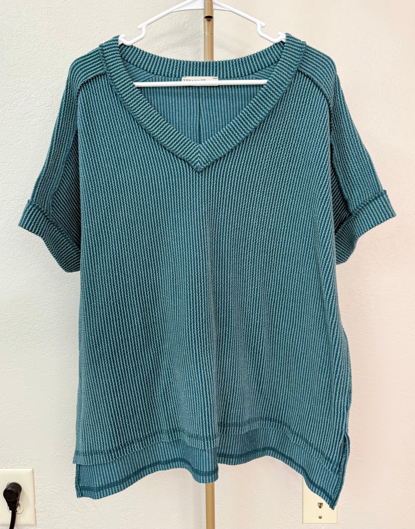 Zenana Ribbed Boutique Top - S/M
