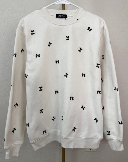Vinyl Icons Sweater - Small (Embroidered Bows)